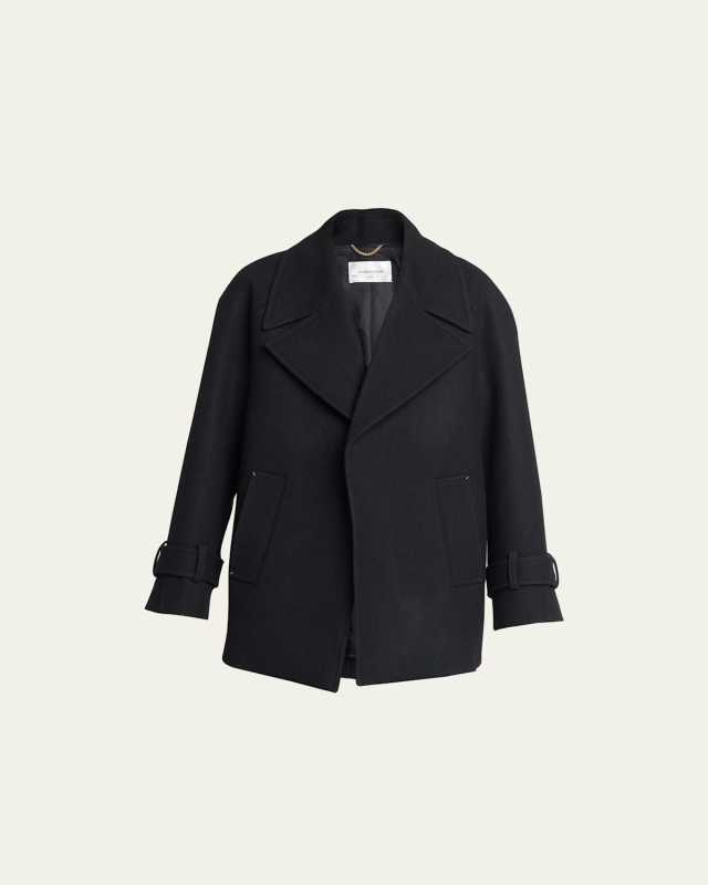 Oversized Wool-Blend Peacoat